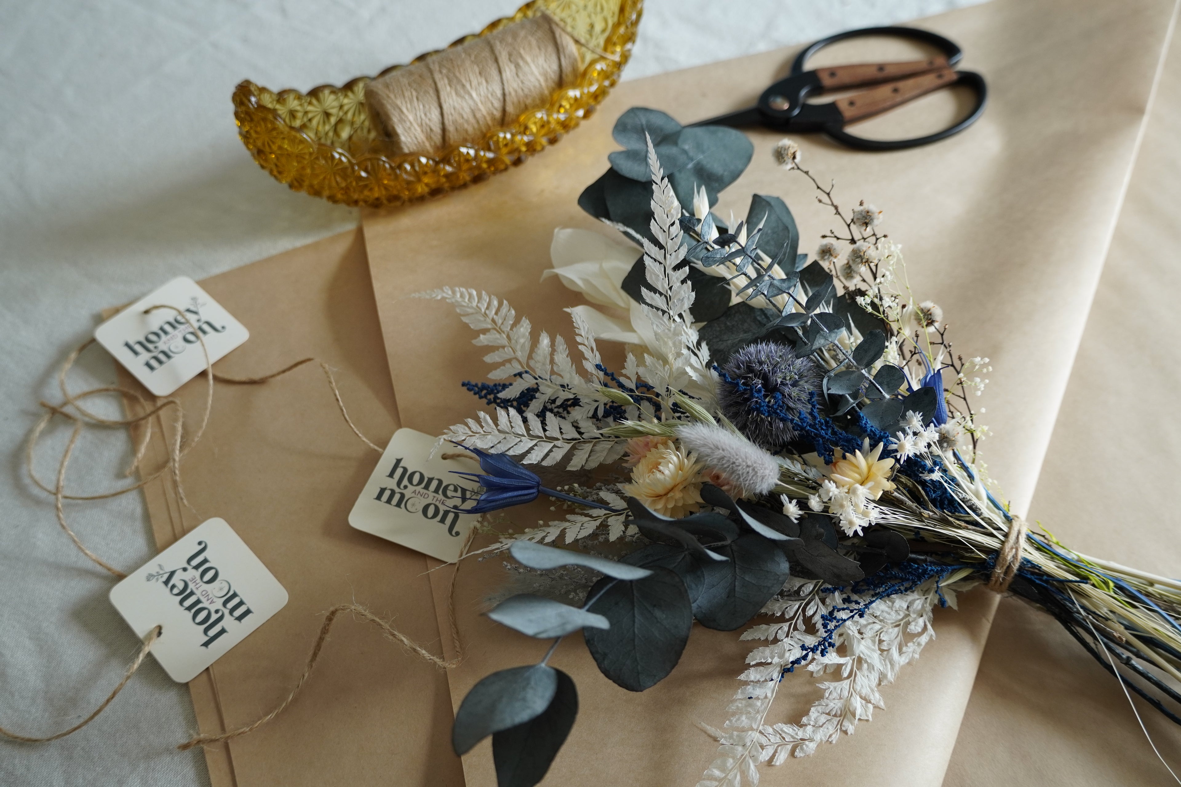 Ink & Indigo Flower Bouquet