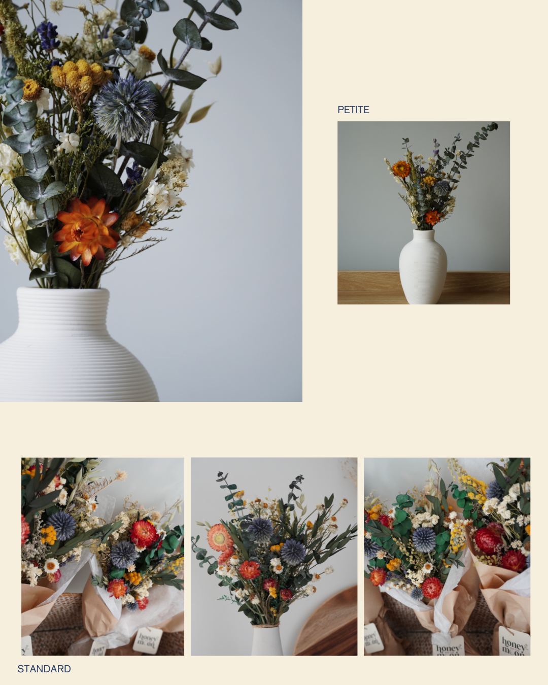 Honey Wildflower Dried Floral Arrangement